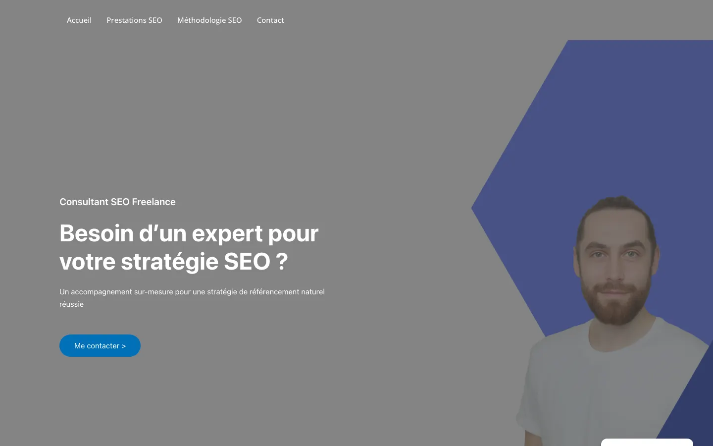 ボルドーのフリーランスSEOコンサルタントClément Coudercのサイトのトップページ
