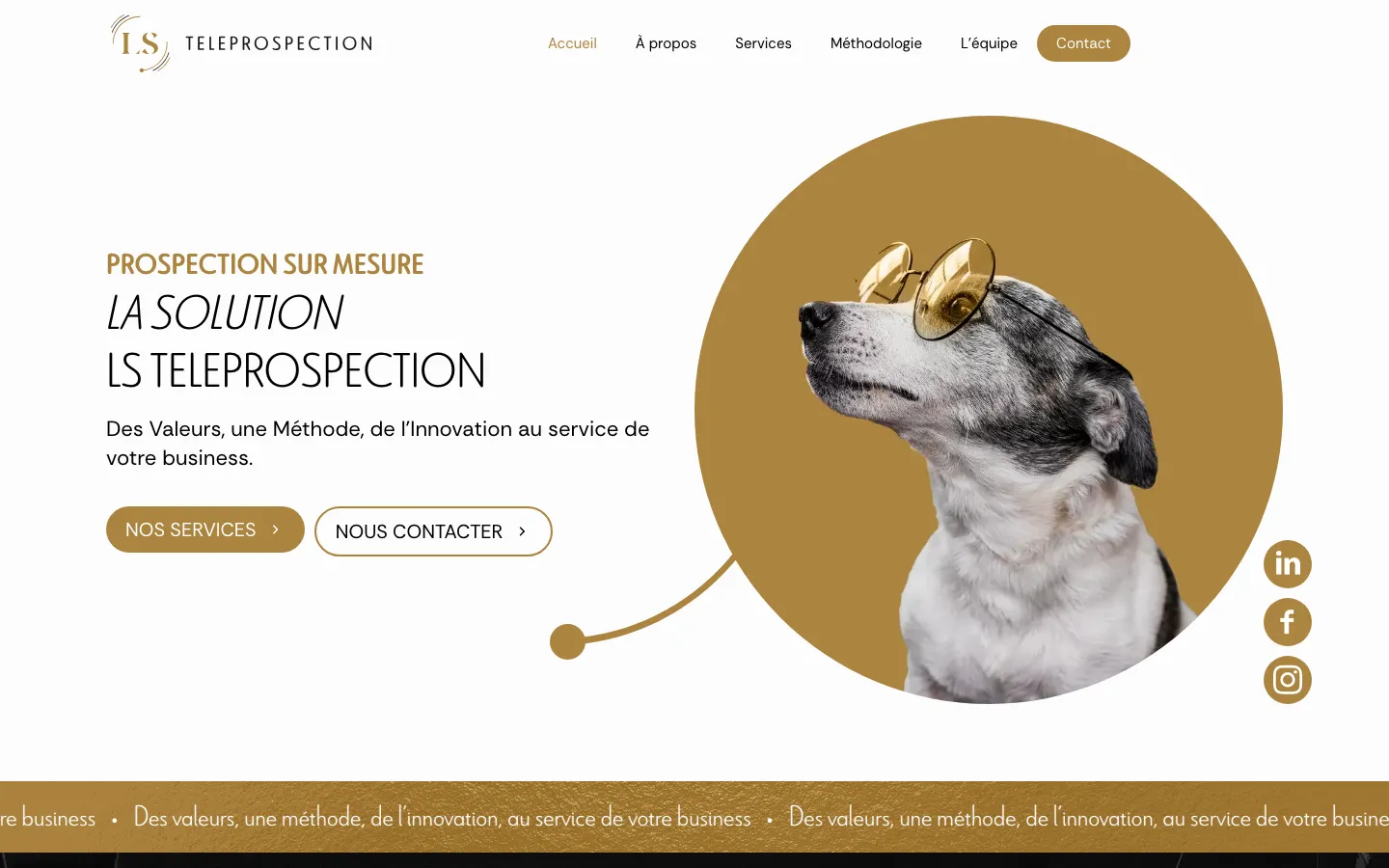 CernayのLoubna SmahiとPascal MicoudによるLS Téléprospectionのサイトのトップページ