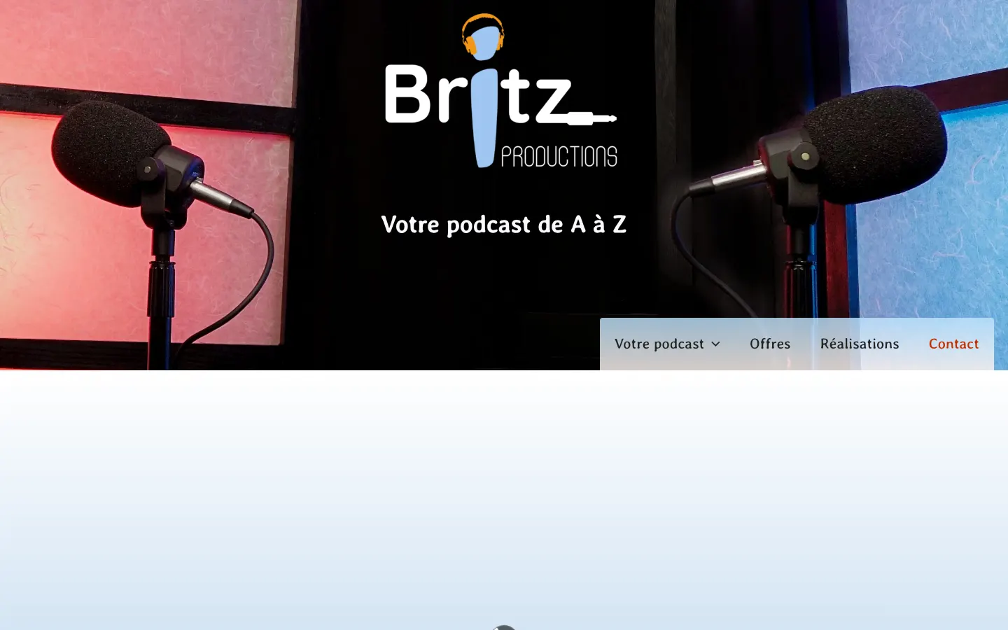 ブリーヴのポッドキャスト制作者Etienne BoutotのサイトBritz Productionsのトップページ