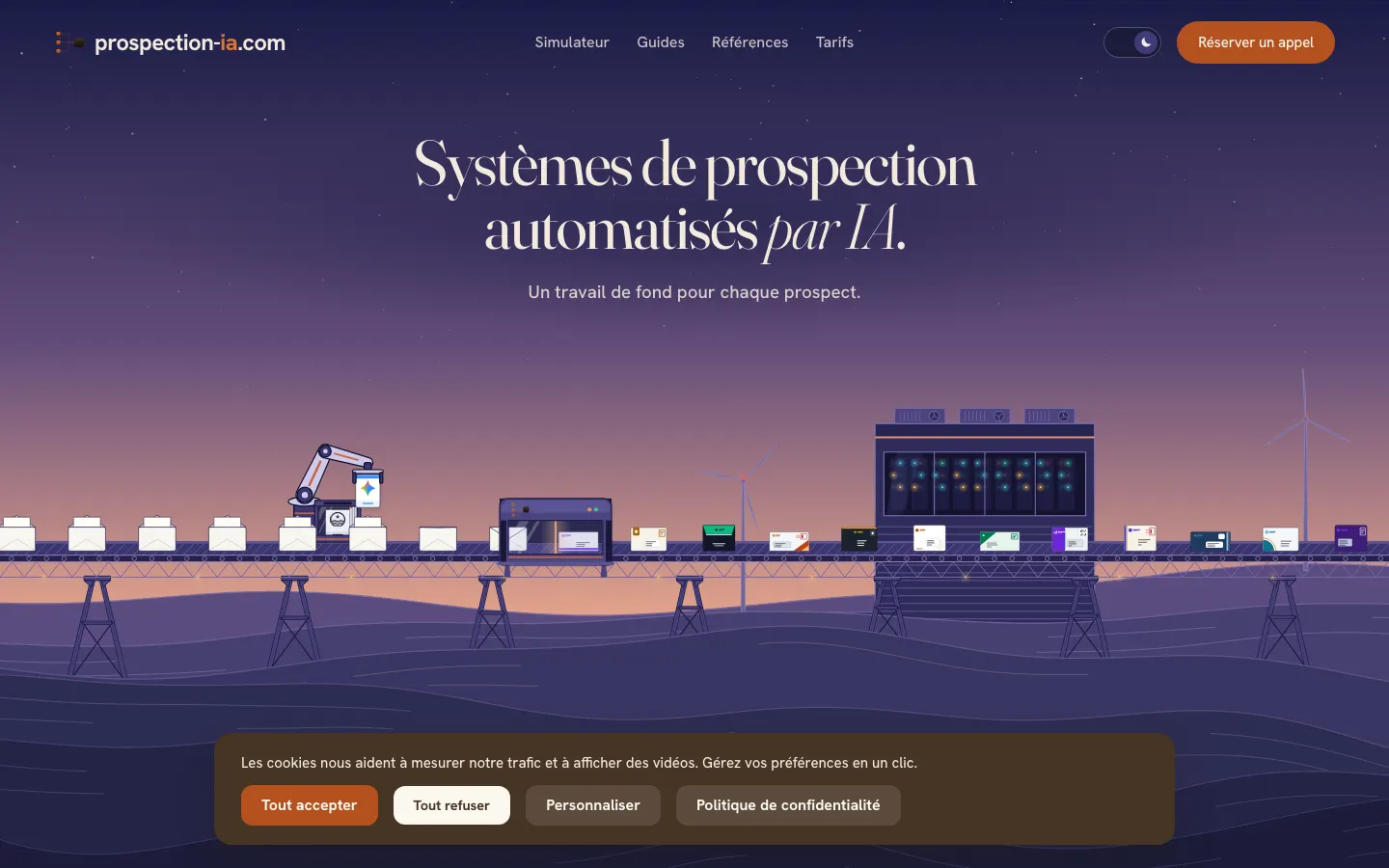 自動化された新規開拓のコンサルタントMartin GirardのサイトProspection IAのトップページ