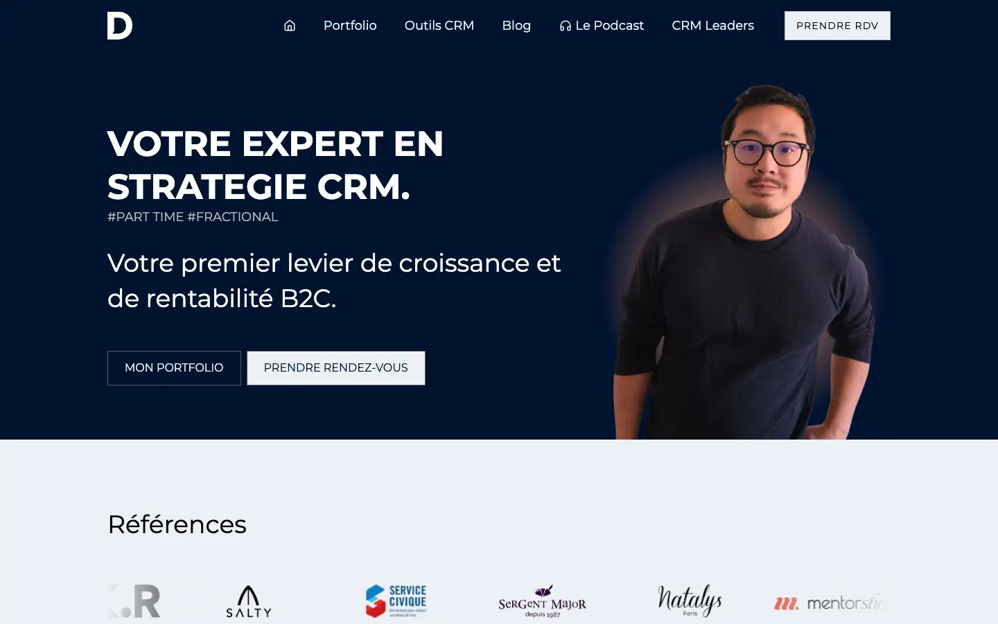 パートタイムで関わるB2CのCRMマーケティングコンサルタントDavid NgetのサイトDavid CRMのトップページ
