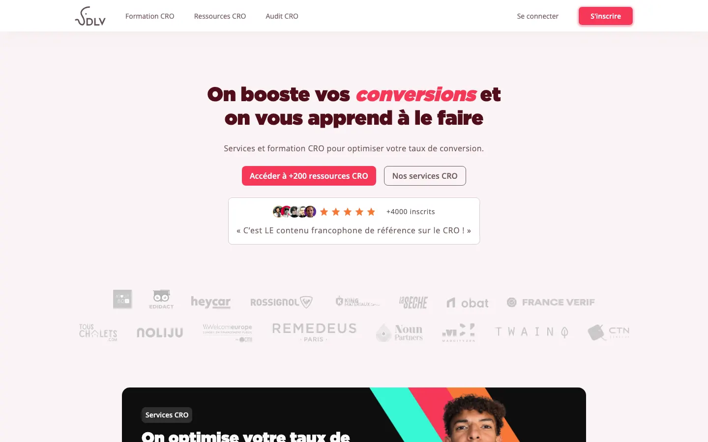 リールのCROコンサルタントFlorent KieckenのサイトSDLVのトップページ