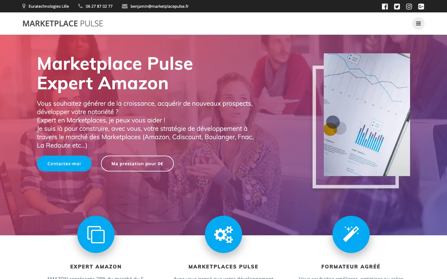 リールのマーケットプレイスコンサルタントBenjamin LeplatのサイトMarketplace Pulseのトップページ