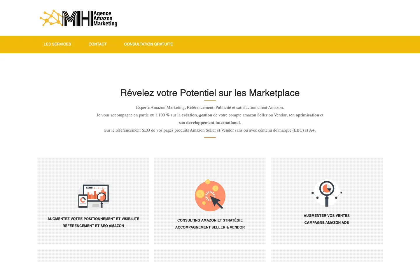 リールのフリーランスAmazonコンサルタントMaëlle Hugonのサイトのトップページ