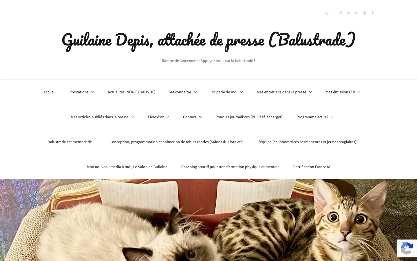 パリの文芸広報Guilaine Depisのサイトのトップページ