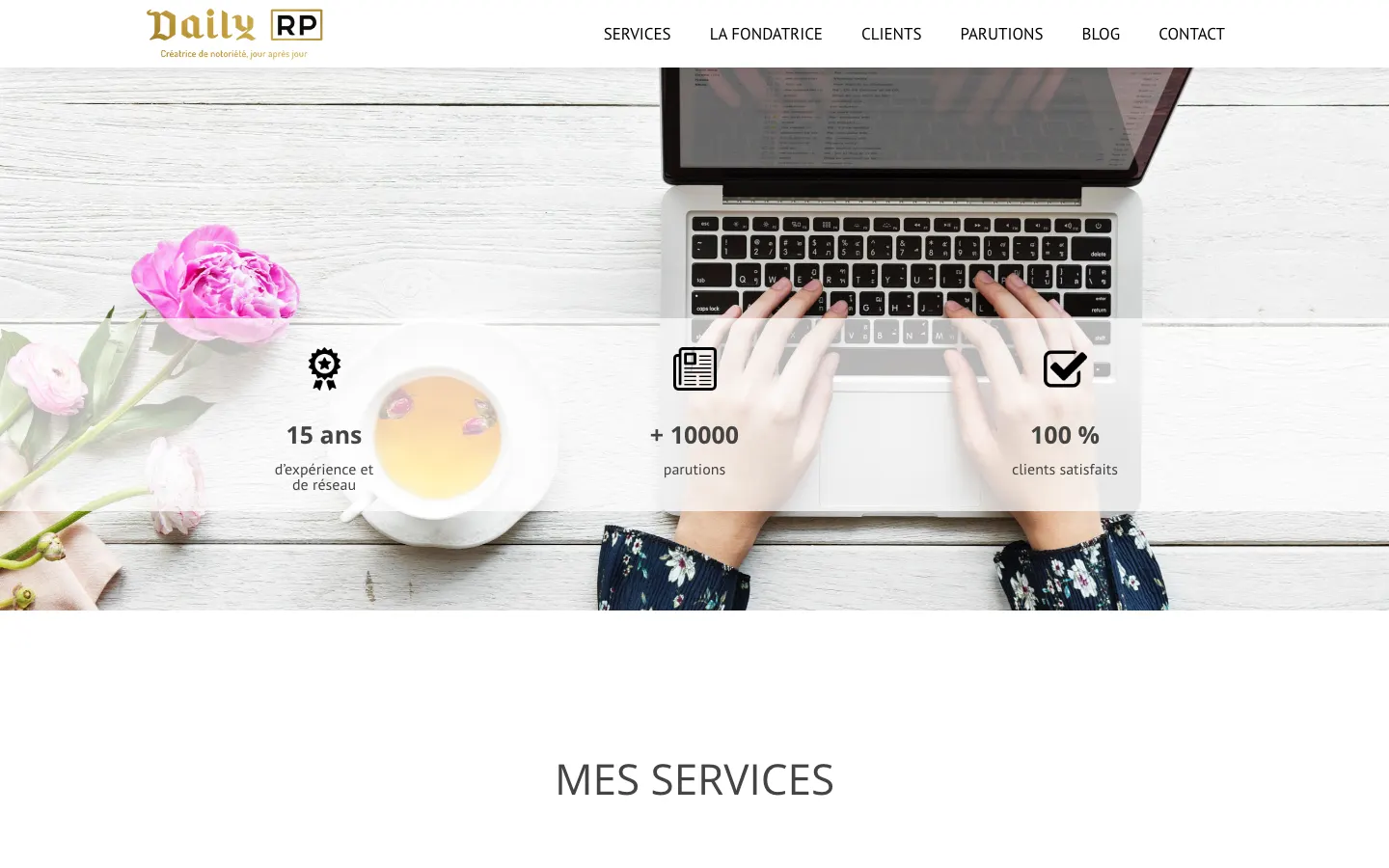 グルノーブルのフリーランス広報Mary GrammontのサイトDaily RPのトップページ