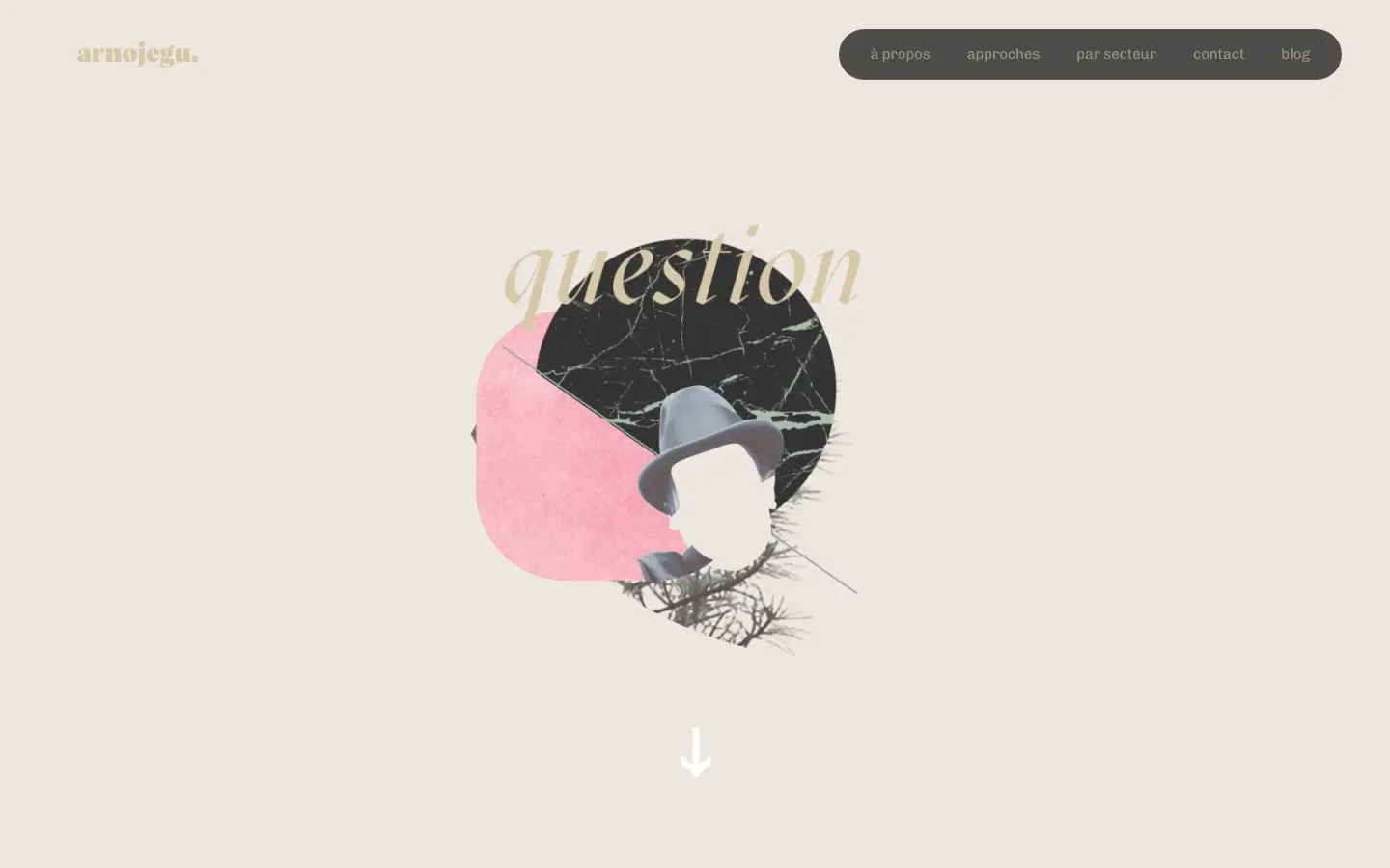 Homepage of the website of Arno Jegu, freelance motion designer and creative director in Rennes