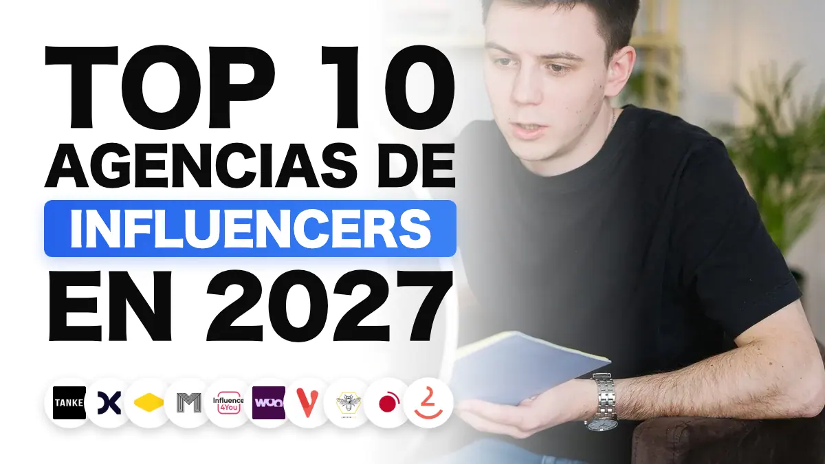 Creador grabando un vídeo con un aro de luz, que ilustra la clasificación de las mejores agencias de marketing de influencers de Francia