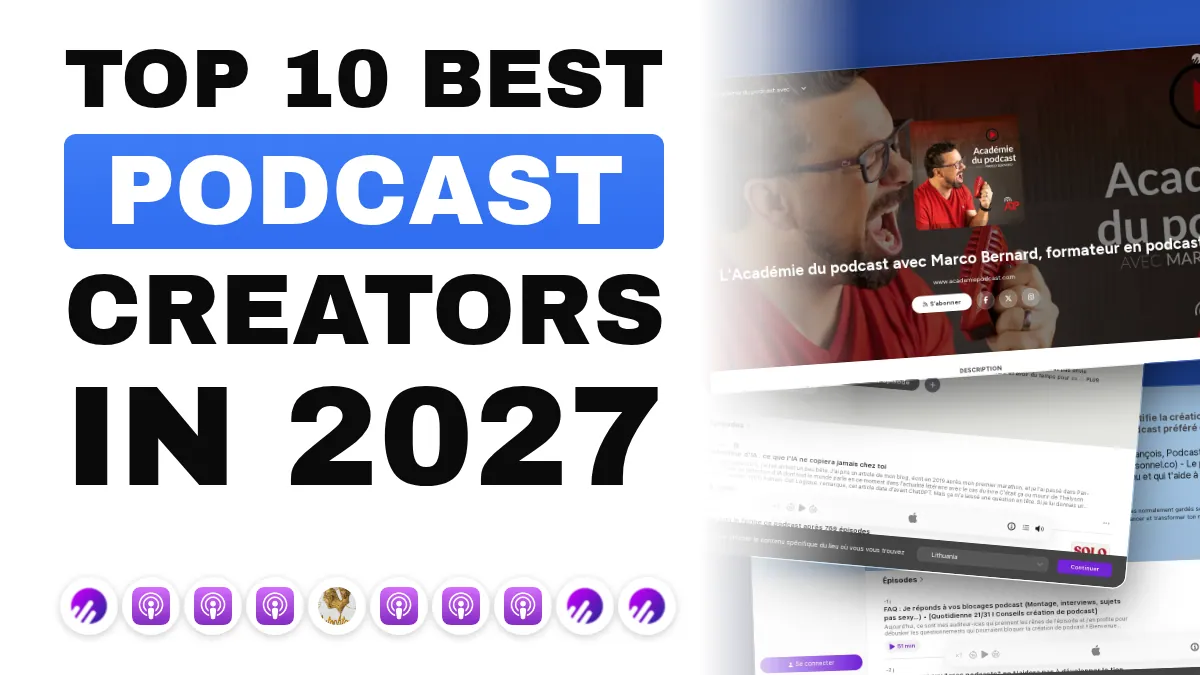 The 10 best podcasting content creators in France