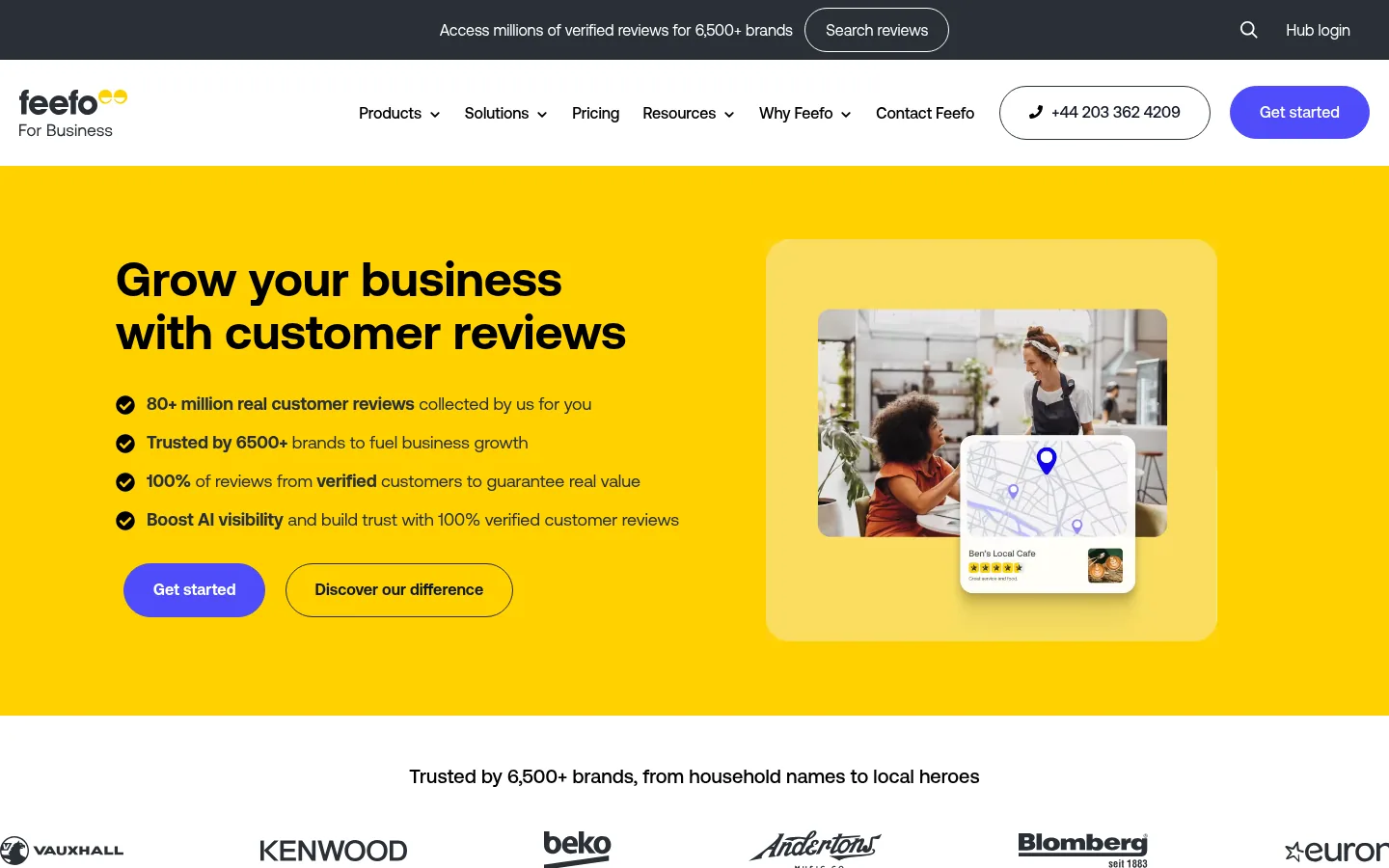 Feefo software home page