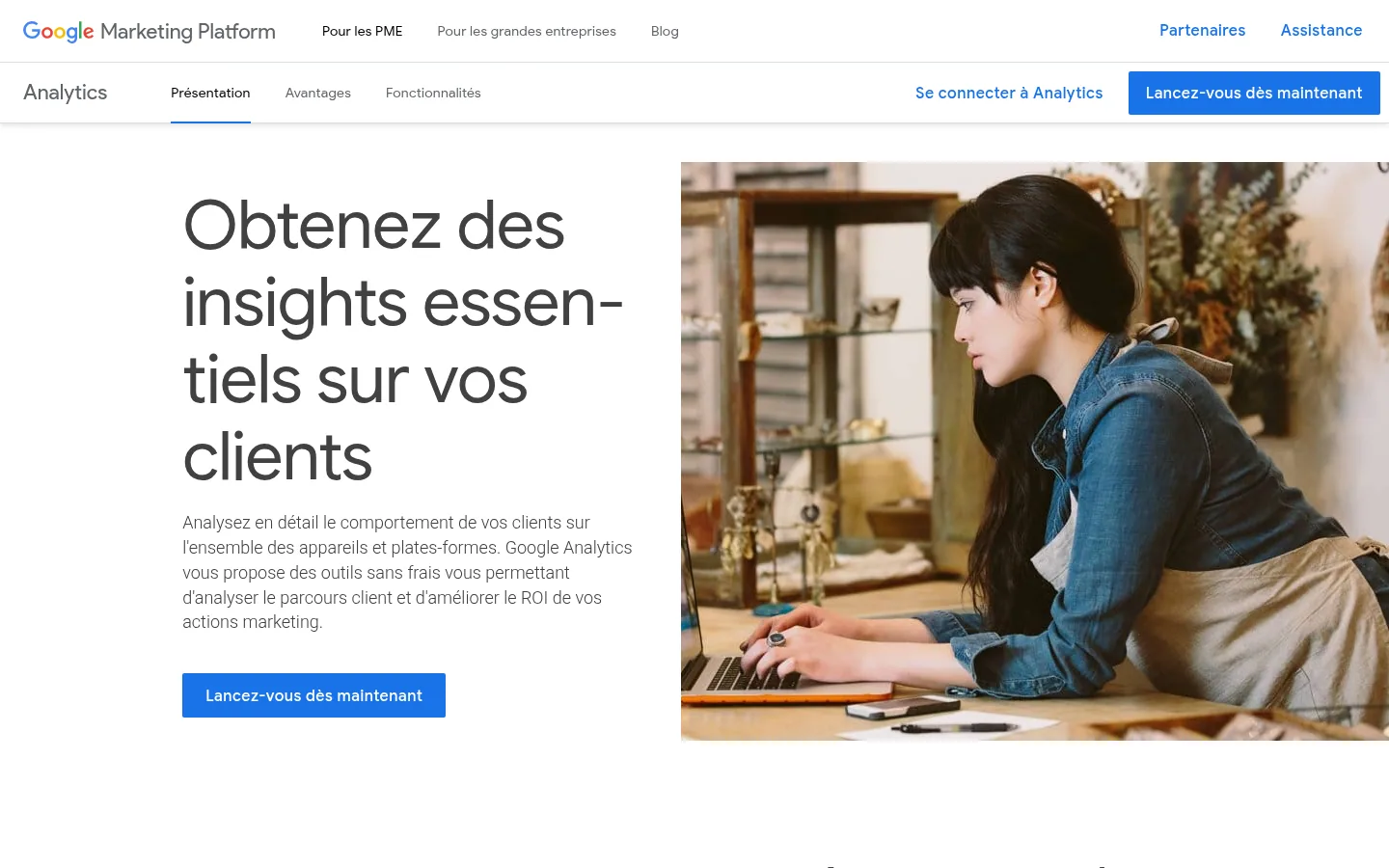 Home page del software Google Analytics