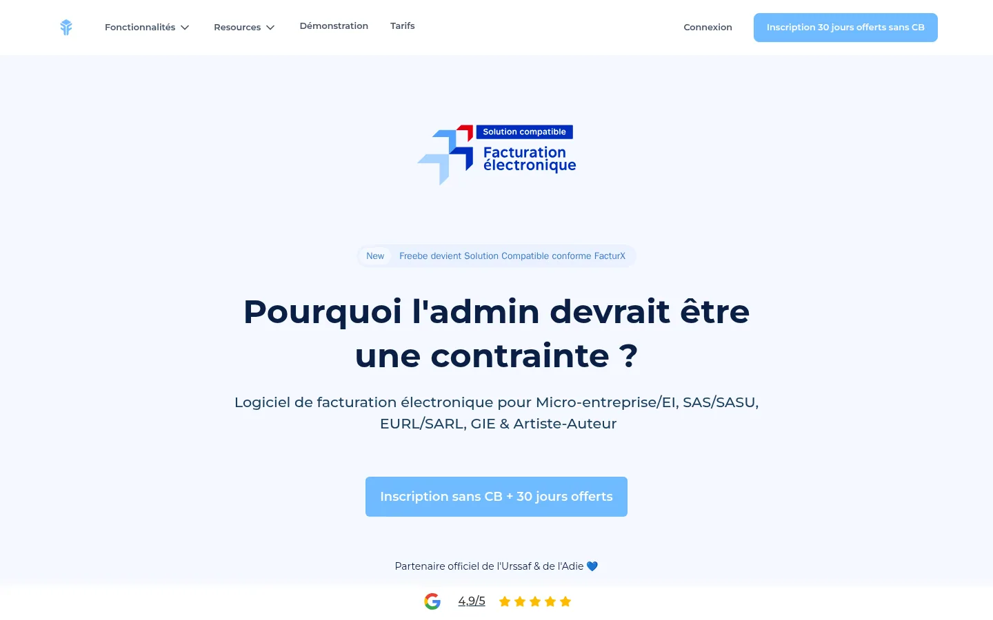 Freebe software home page