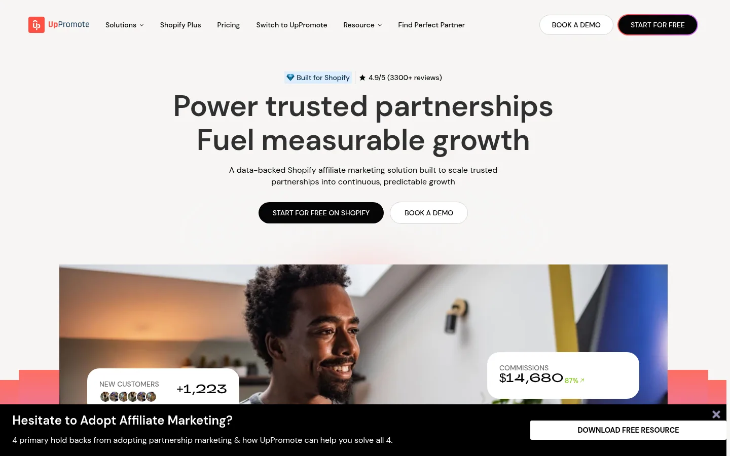 Homepage of the UpPromote software