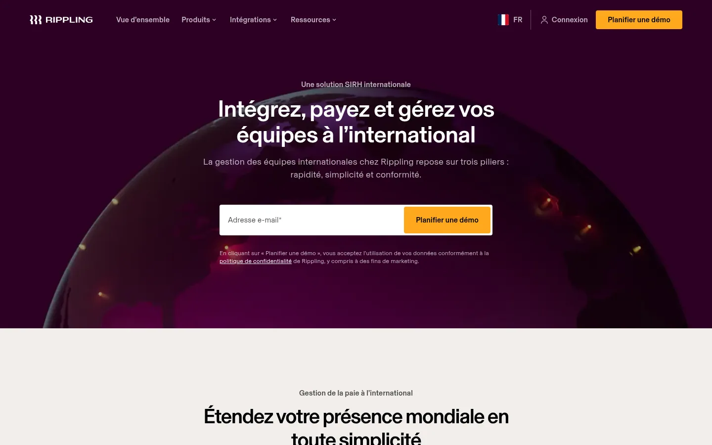 Rippling software home page