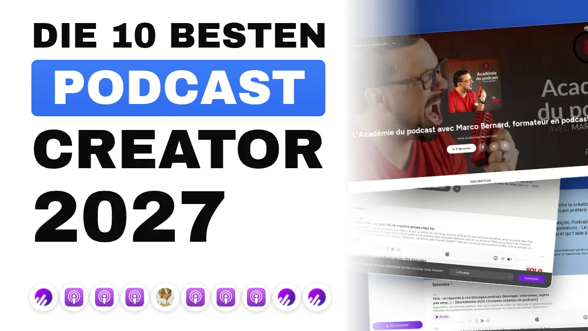Die 10 besten Podcasting-Content-Creator in Frankreich