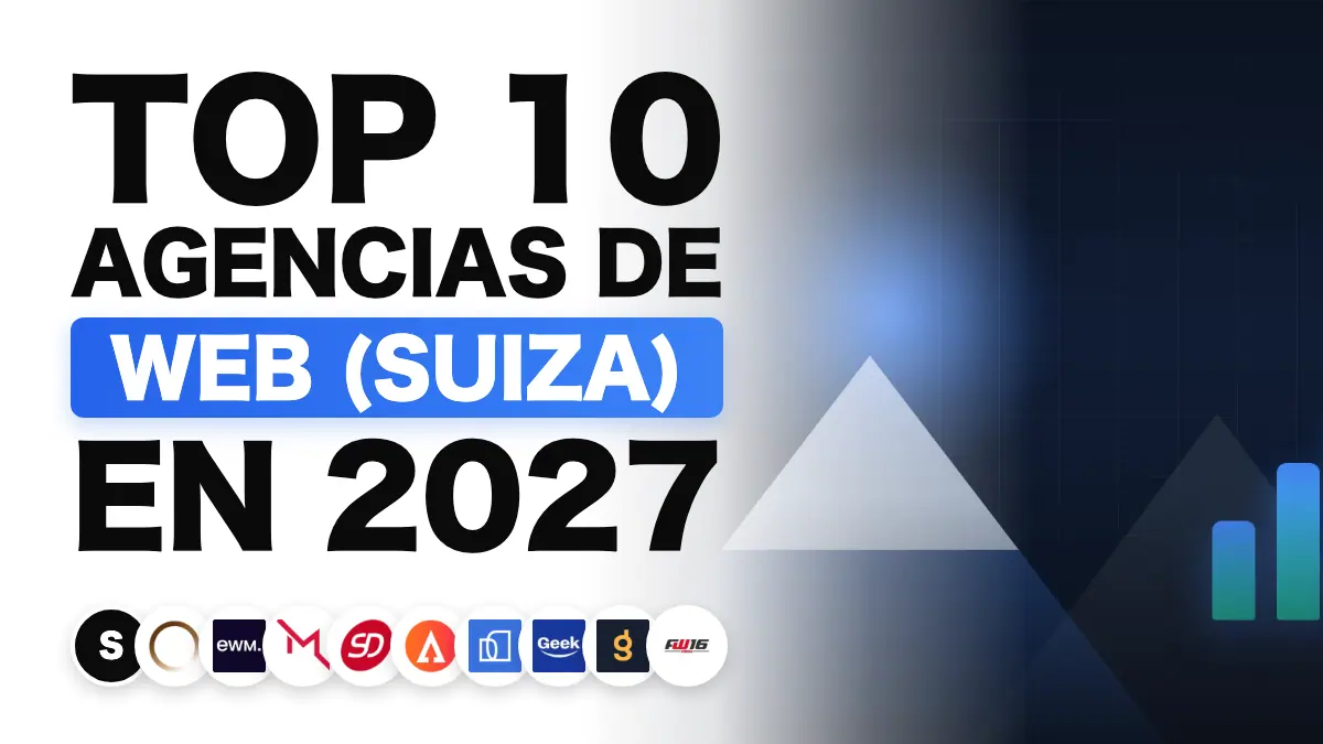 Paisaje alpino con una gráfica de rendimiento ascendente que ilustra el ranking de las mejores agencias de marketing digital de Suiza