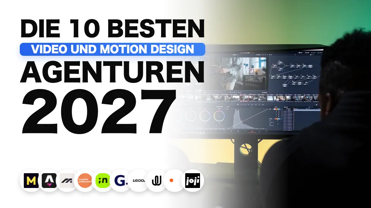 Zwei Fachleute schneiden ein Video an einem großen Monitor, illustriert das Ranking der besten Motion-Design-Agenturen in Frankreich