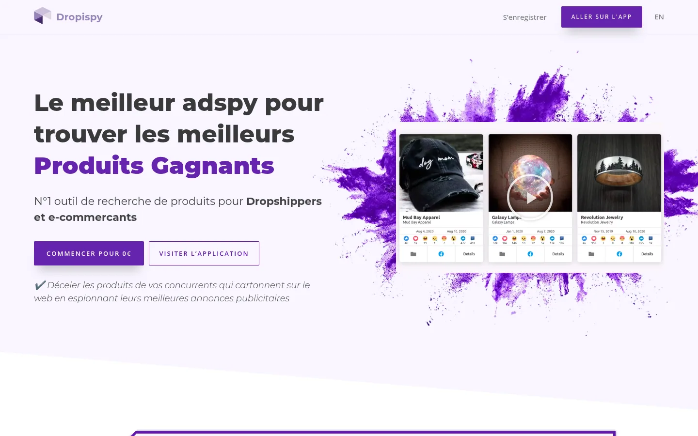 Homepage of the Dropispy software