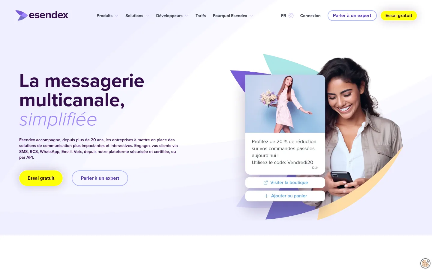 Esendex software homepage