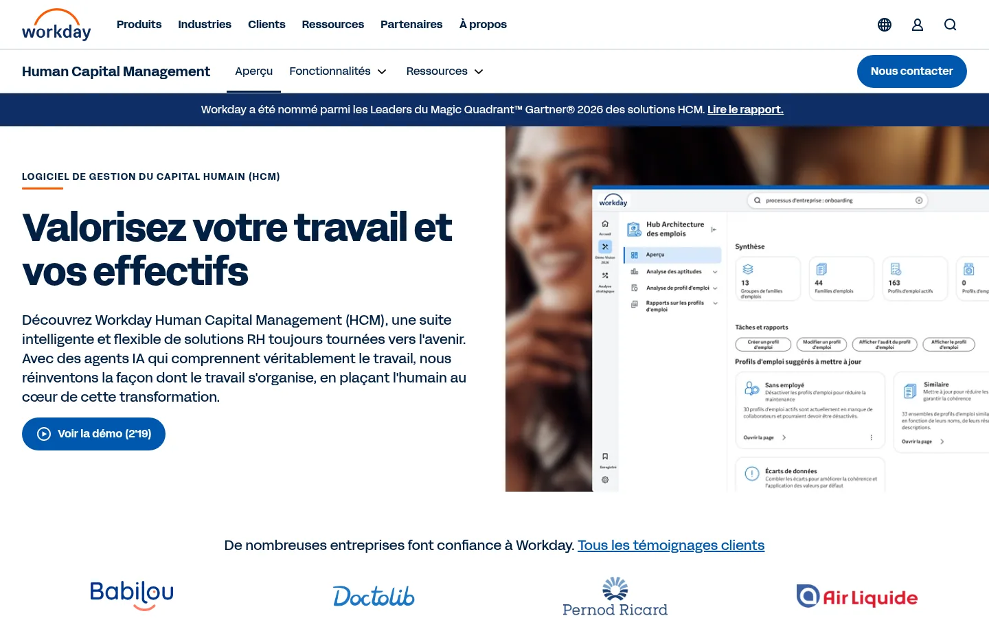 Workday software home page