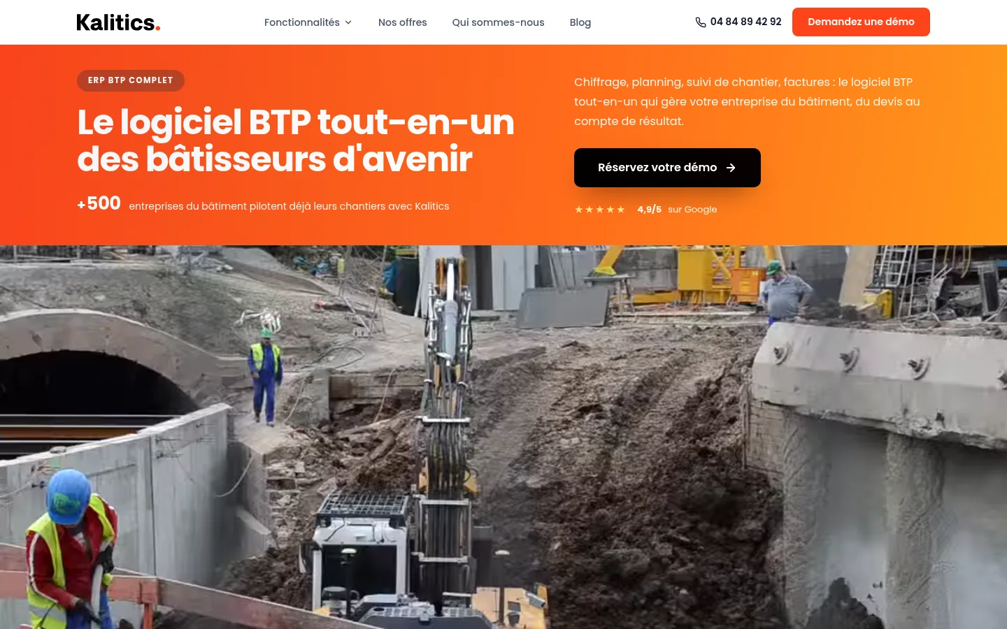 Startseite der Software Kalitics