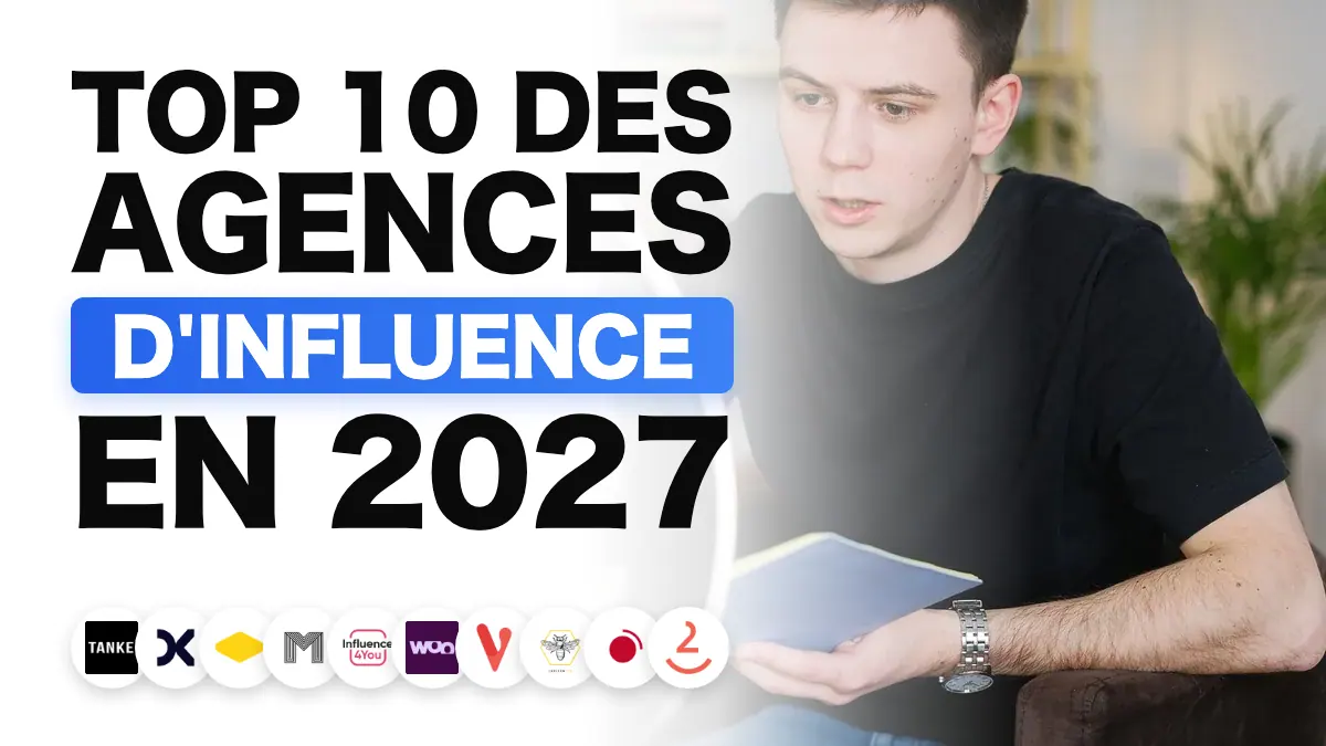 Créateur filmant du contenu vidéo avec un anneau lumineux, illustrant le classement des meilleures agences d'influence en France