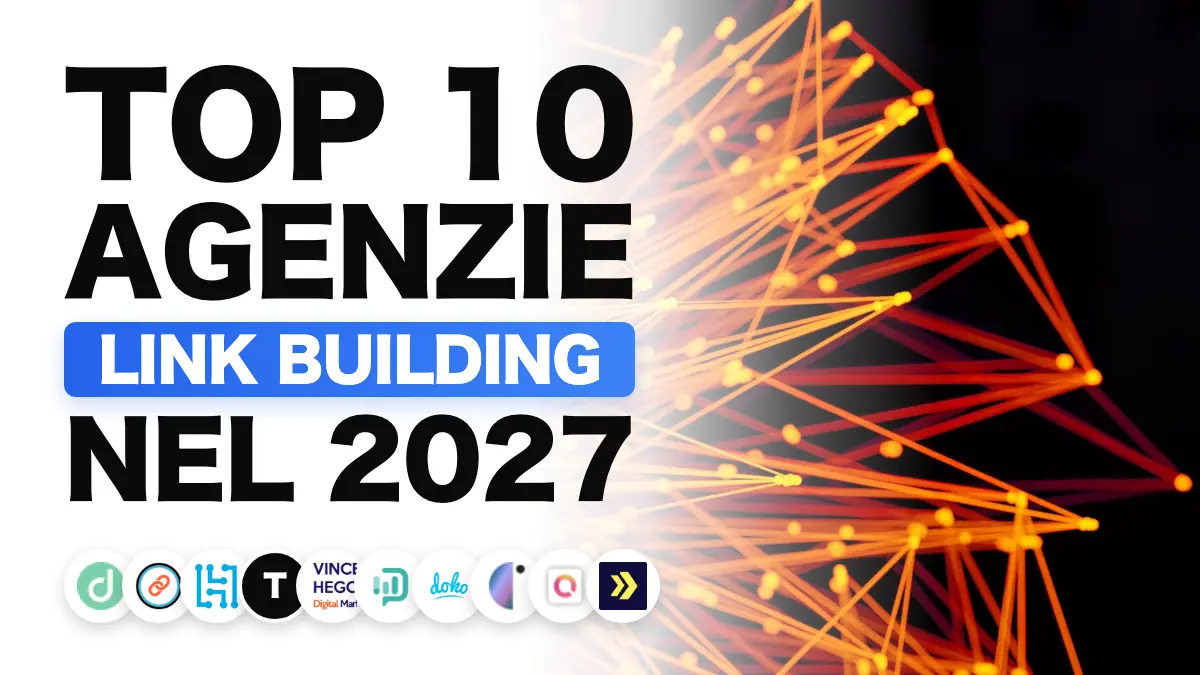 Linee e punti arancioni che formano una rete astratta, che illustra la classifica delle migliori agenzie di link building in Francia