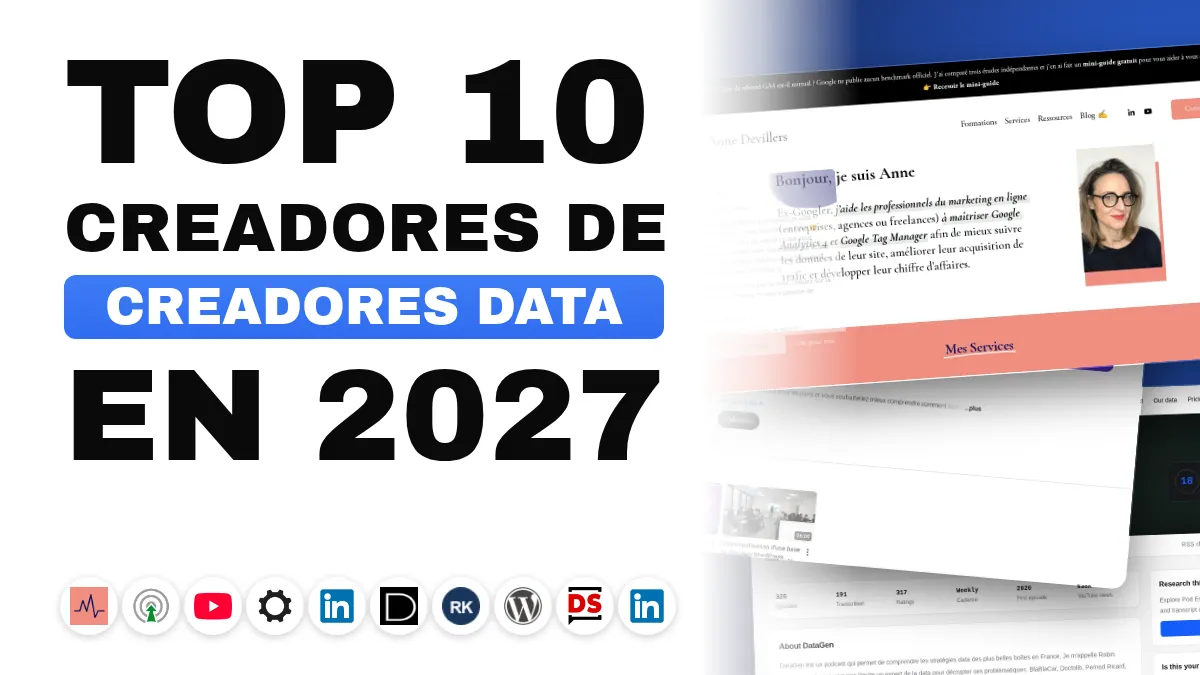 Los 10 mejores creadores de contenido de analítica web en Francia