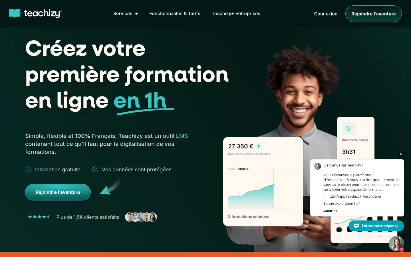Teachizy software homepage