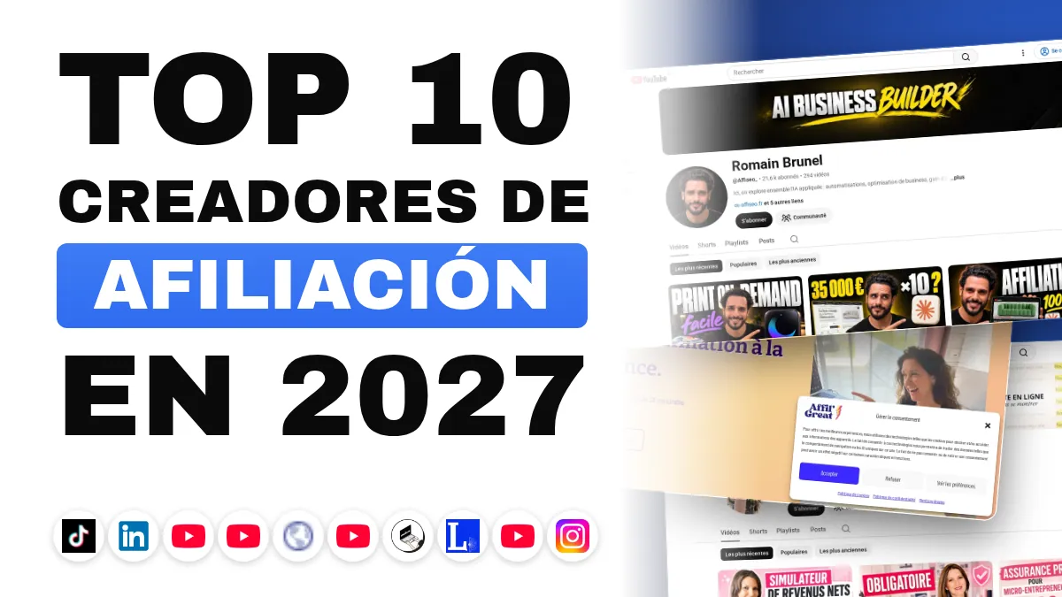 Los 10 mejores creadores de contenido de marketing de afiliación en Francia