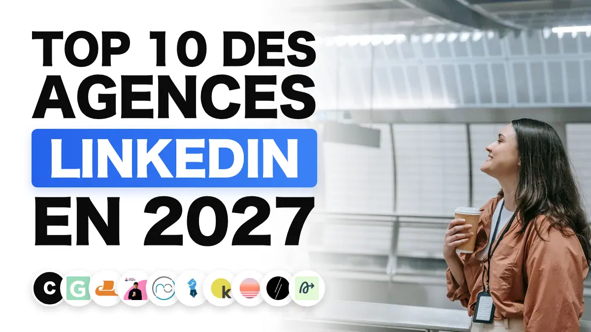 Deux professionnels discutant autour d'un café dans un bureau, illustrant le classement des meilleures agences LinkedIn en France
