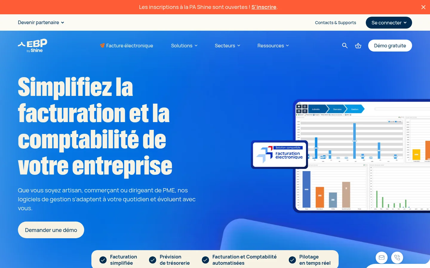 EBP software home page