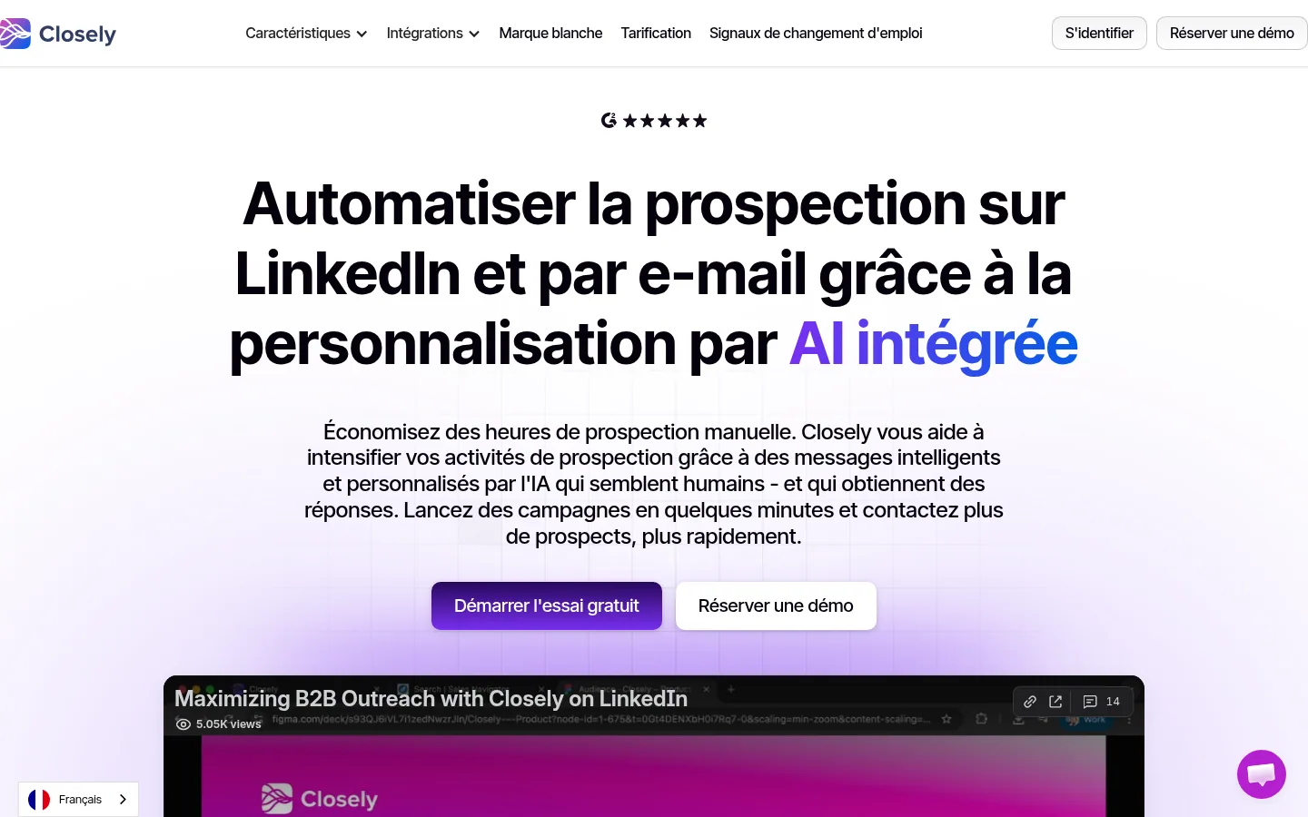 Homepage of the Closely software
