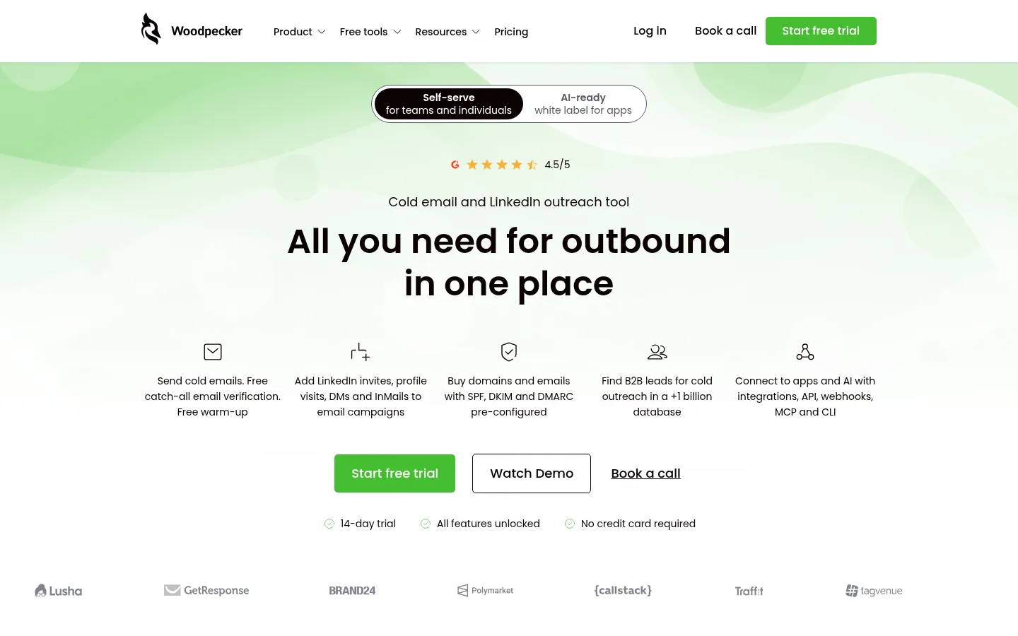Homepage of the Woodpecker software