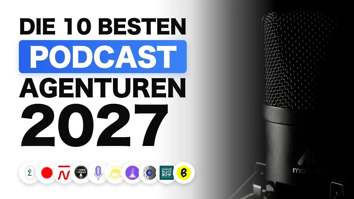 Studiomikrofon vor dunklem Hintergrund fotografiert, illustriert das Ranking der besten Podcast-Agenturen in Frankreich