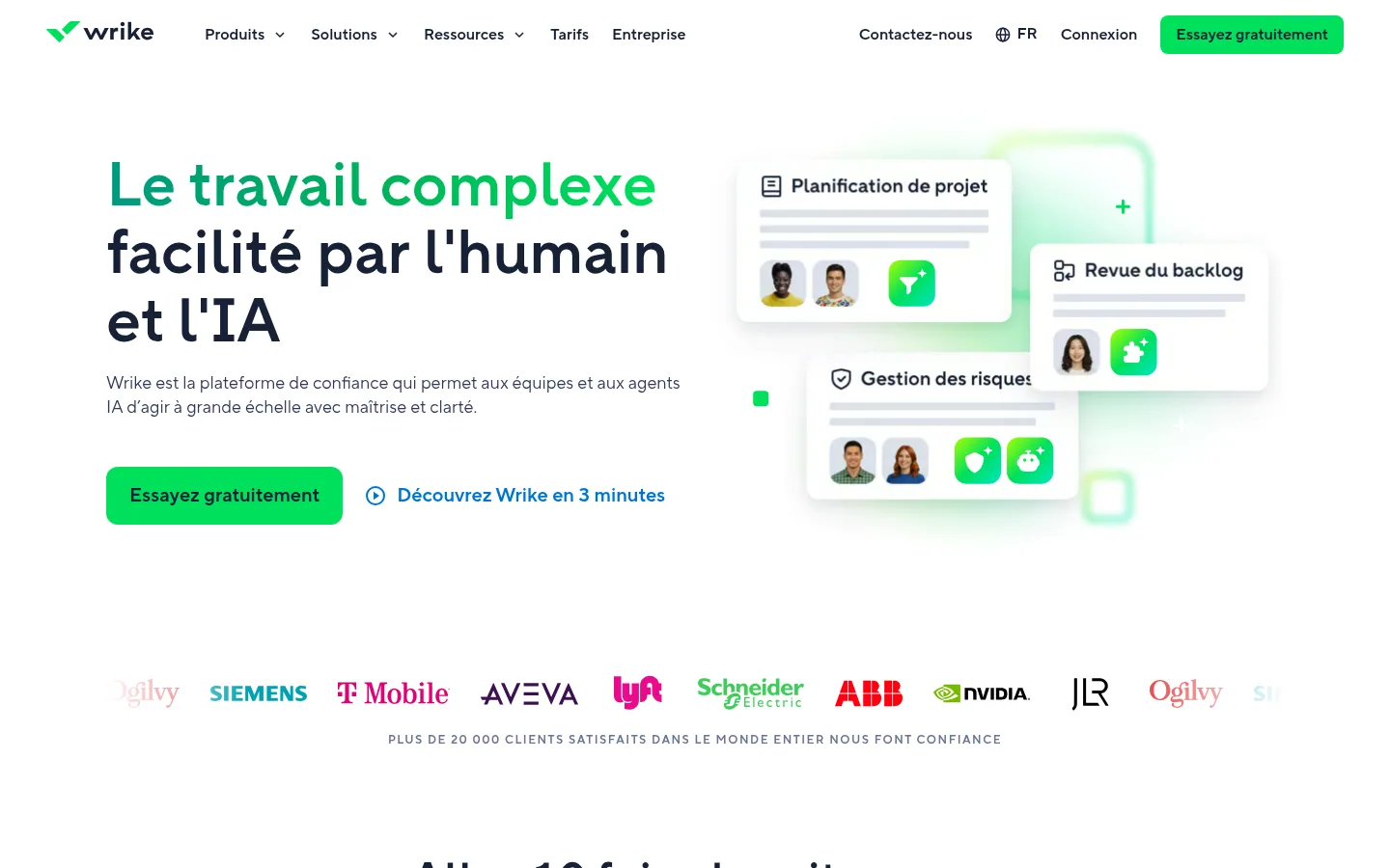 Wrike software home page