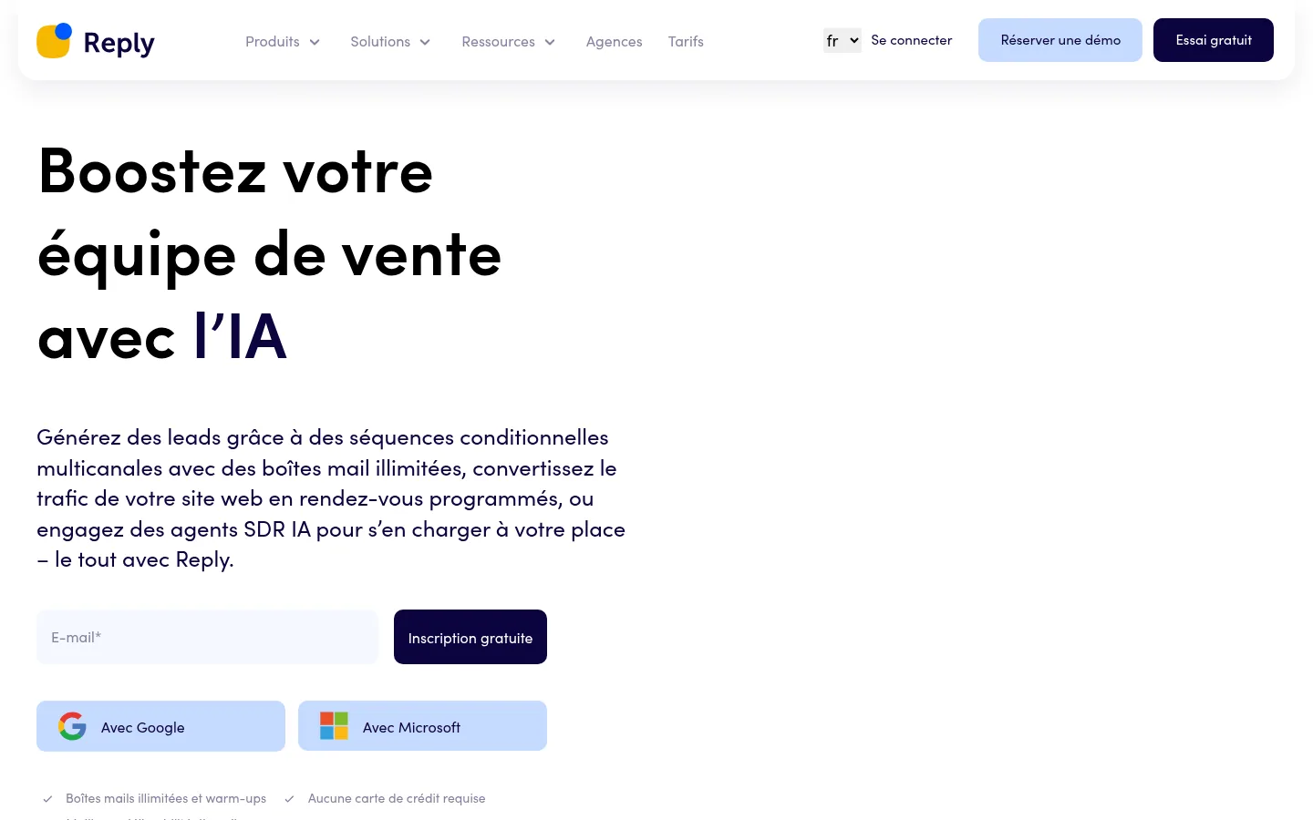 Homepage of the Reply.io software