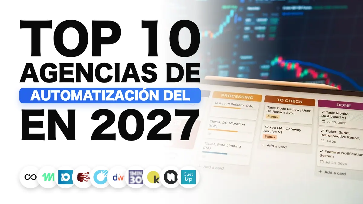Tableta mostrando un flujo de gestión de tareas sobre un escritorio, que ilustra la clasificación de las mejores agencias de automatización de marketing de Francia