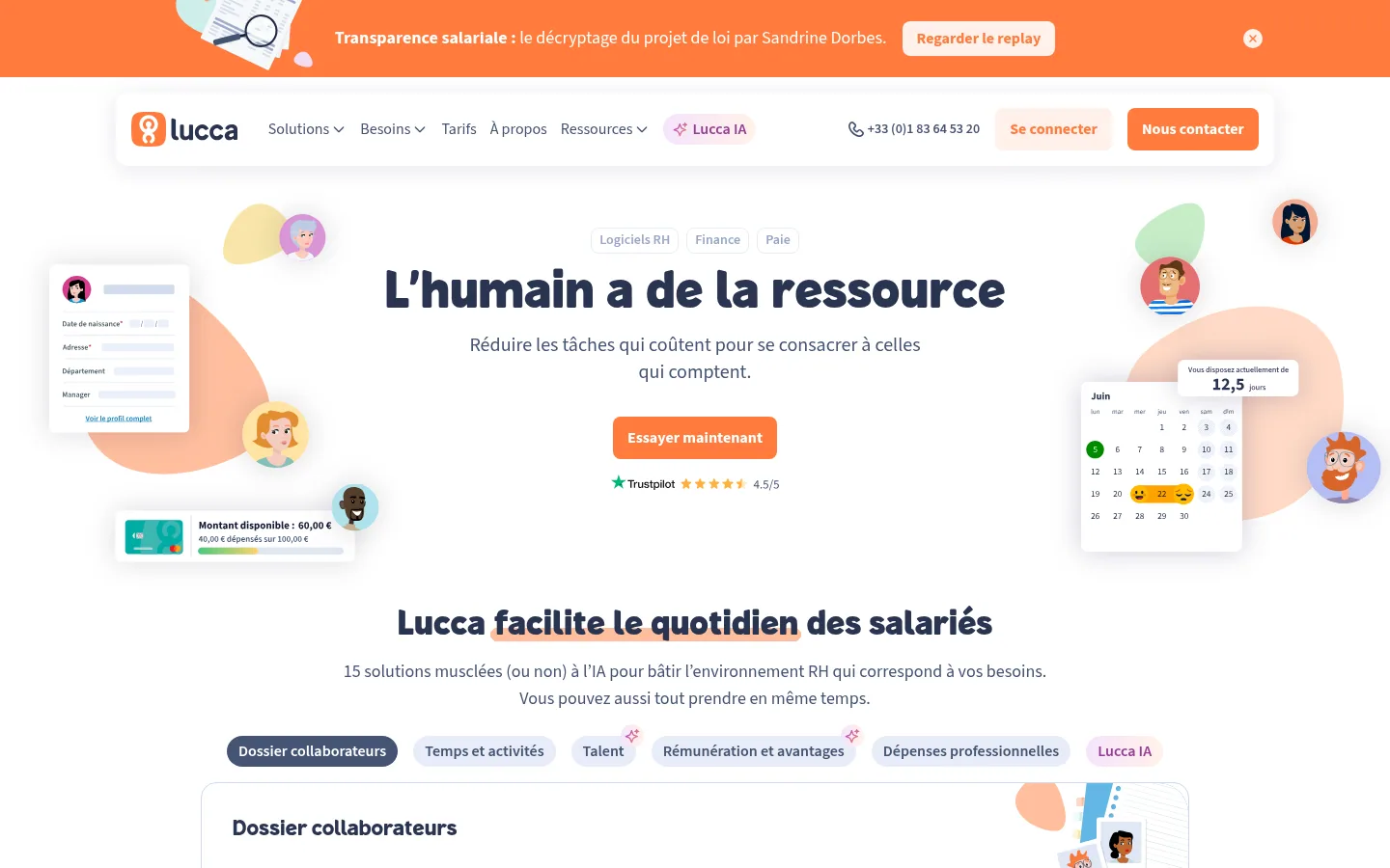 Lucca software home page