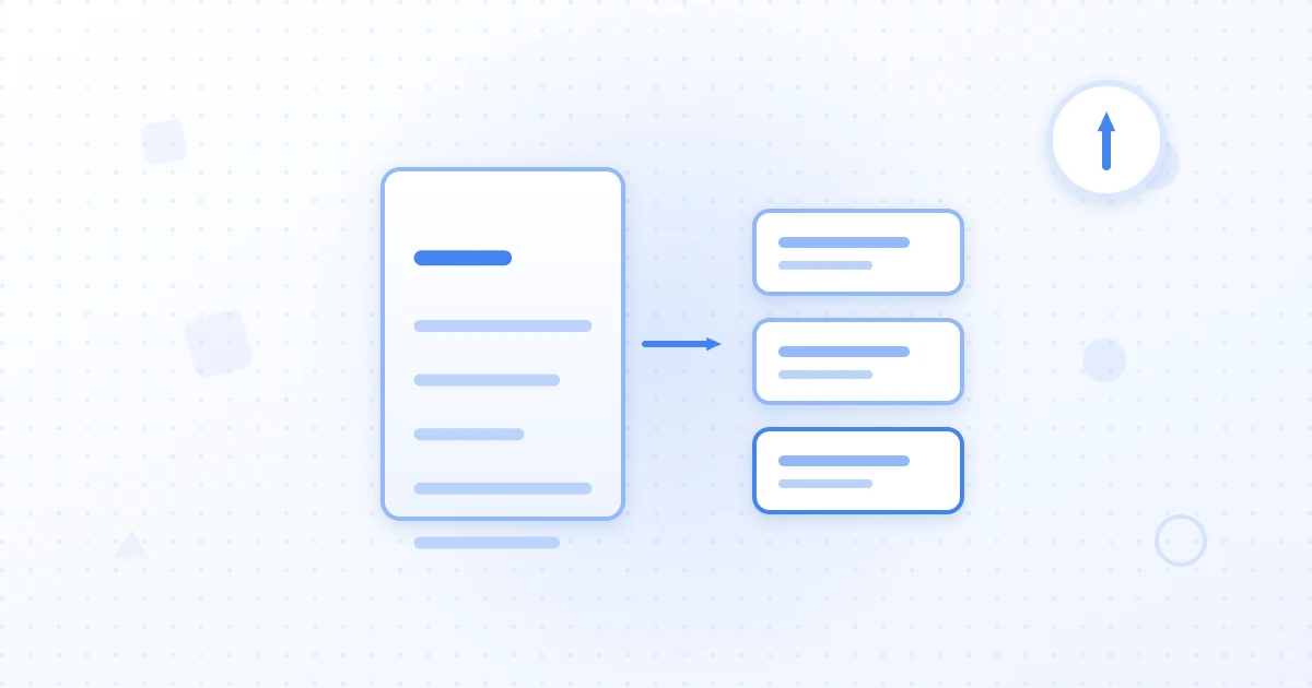 Illustration of a search engine highlighting one relevant paragraph deep inside a long article while scoring the rest of the page.