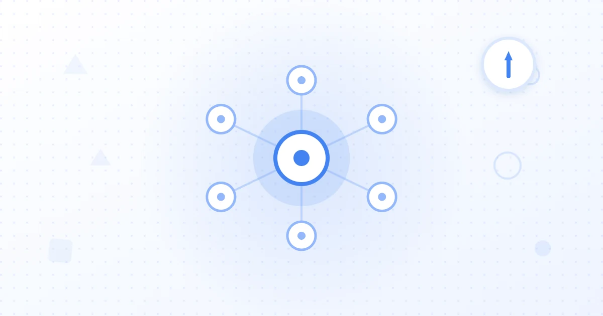 A brand knowledge panel connected by lines to Wikidata, an About page, and social profiles forming a verified entity graph.