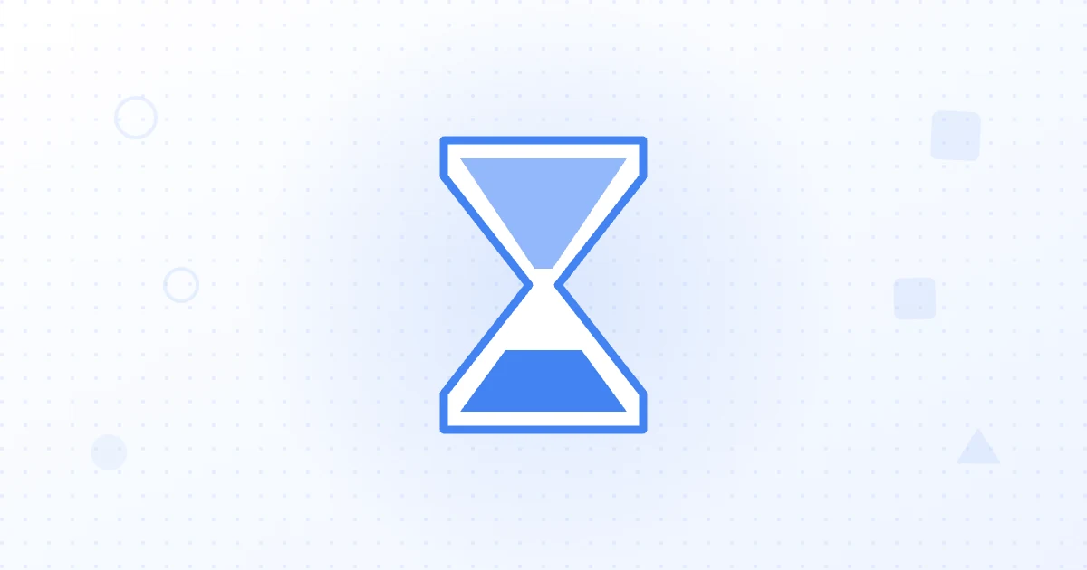 A stopwatch overlaid on a web article, illustrating how long a visitor stays on a page after clicking a search result.