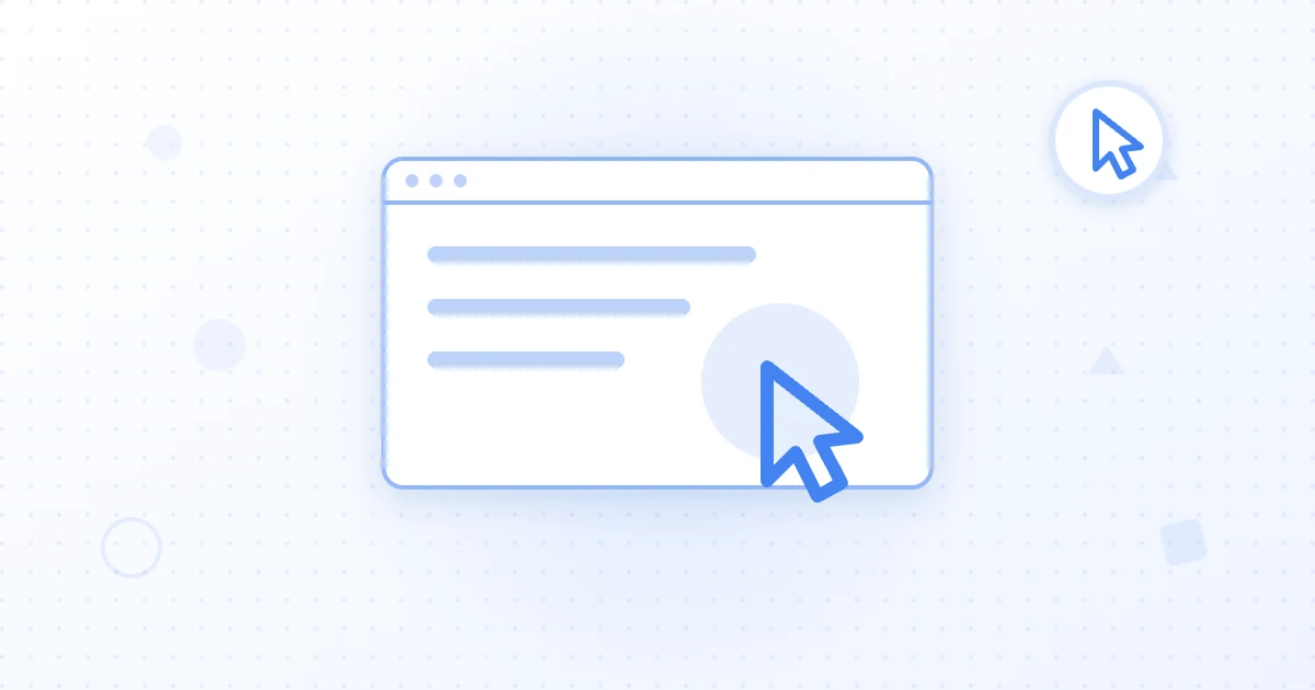 Illustration eines KI-Agenten, der einen Desktop-Screenshot betrachtet und einen Cursor bewegt, um eine Schaltfläche in einer Webanwendung anzuklicken.