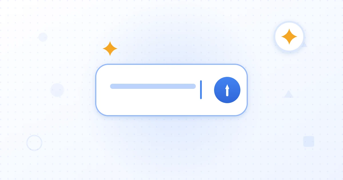 Side-by-side illustration contrasting a list of blue link search results with a single synthesized AI answer citing several sources.