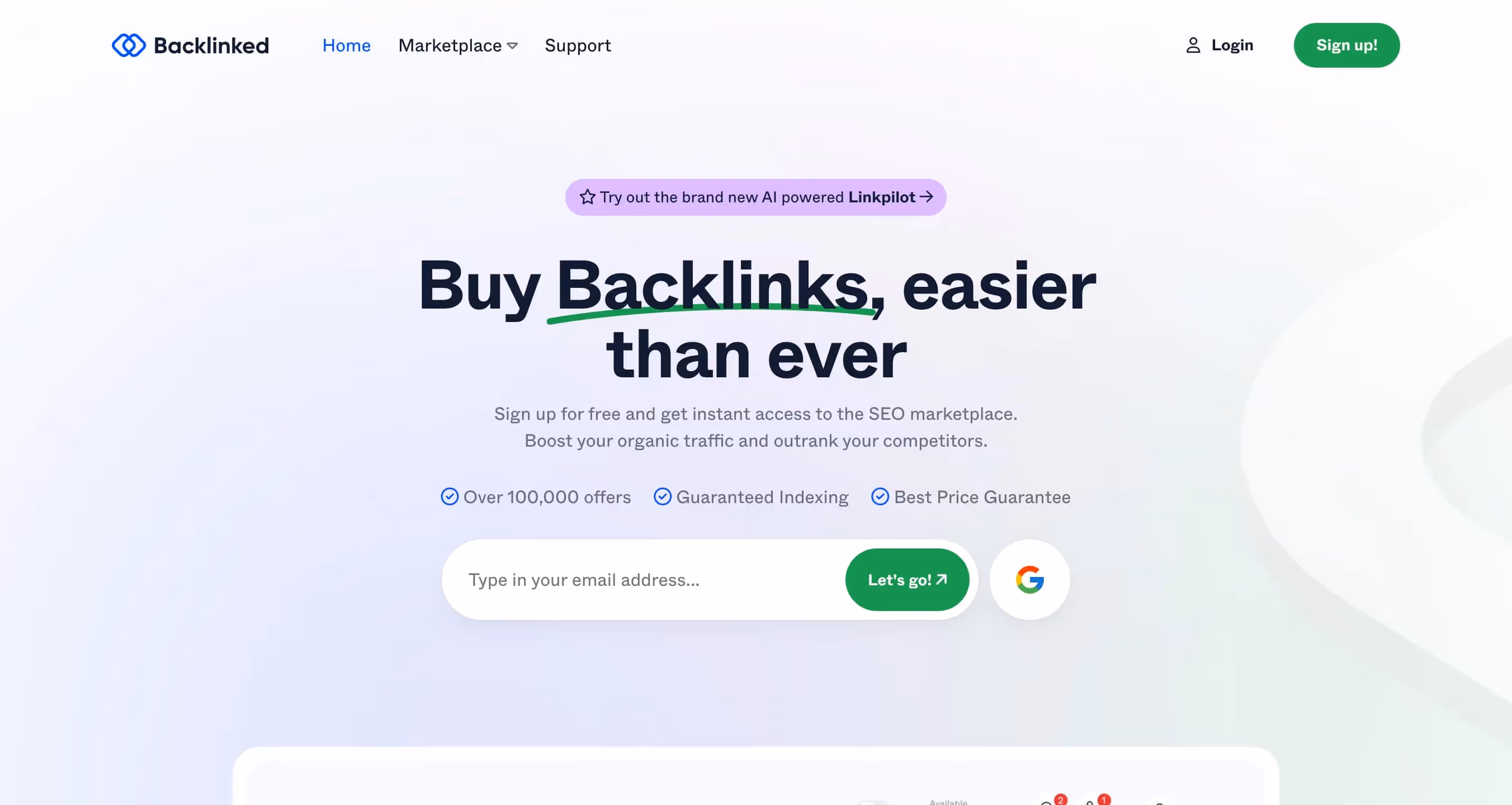 Piattaforma di netlinking Backlinked