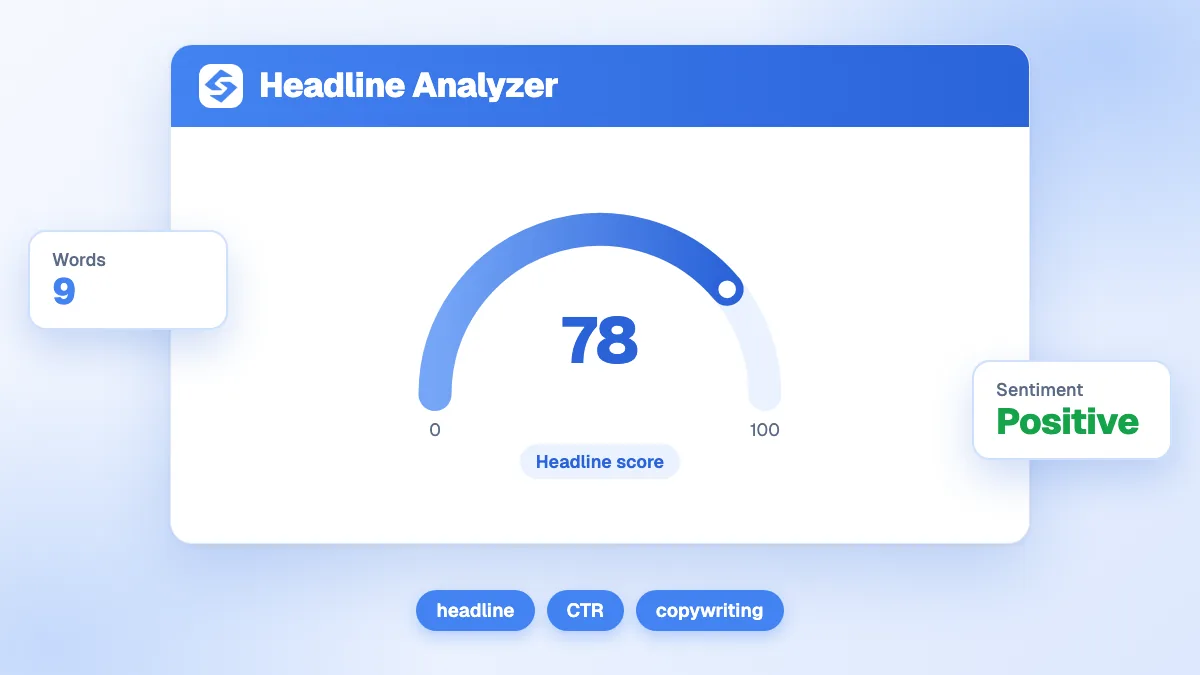 Analyseur de titre affichant une note sur 100, l'aperçu Google du titre et la liste des critères