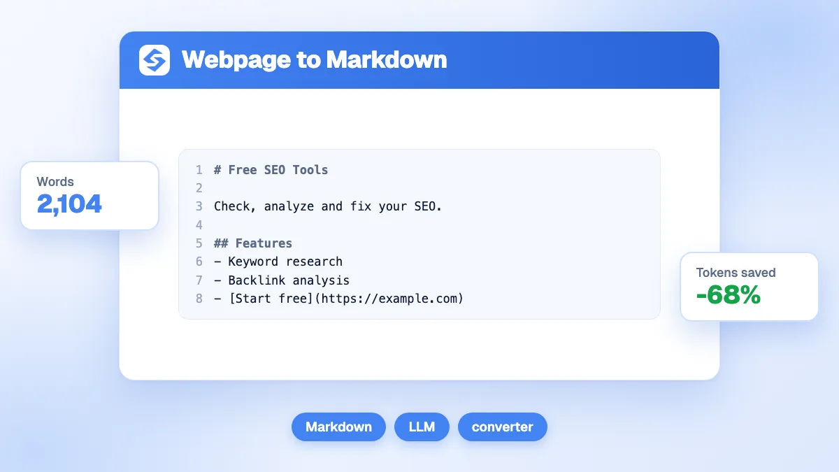 Interface de l'outil de conversion de page web en Markdown montrant la transformation du contenu HTML en format Markdown structuré et propre