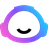 Stylized astronaut helmet with a gradient color from pink to blue on a transparent background.