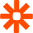 Bright orange asterisk symbol with rounded rectangular arms on a black background.