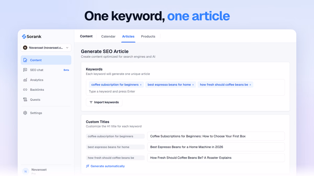 Blog Article Generator